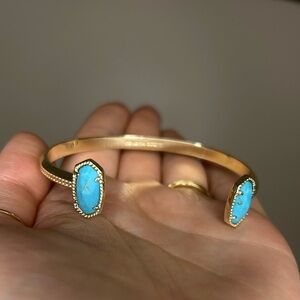 Kendra Scott Gold and Turquoise Cuff Bracelet